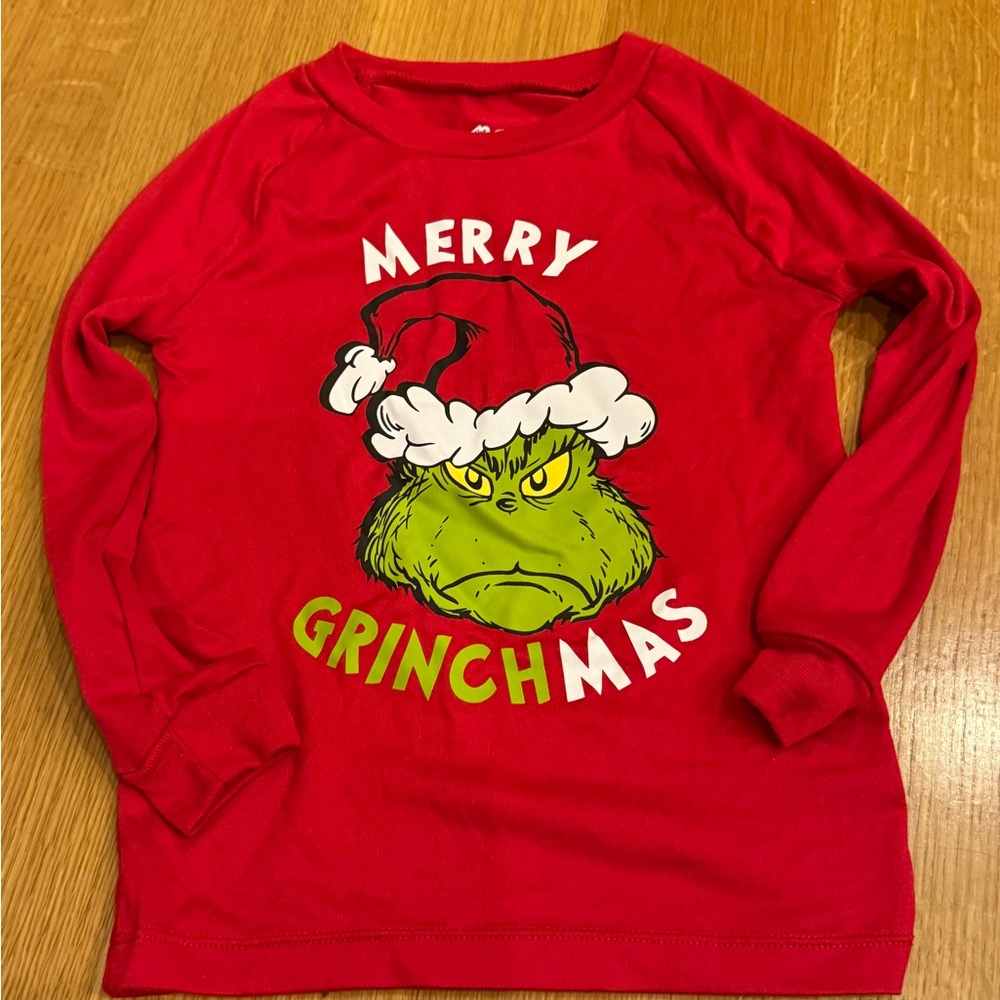 Dr. Seuss Grinch Merry Grinchmas Pajama Set Size 4T Festive Christmas Holiday - Picture 5 of 7